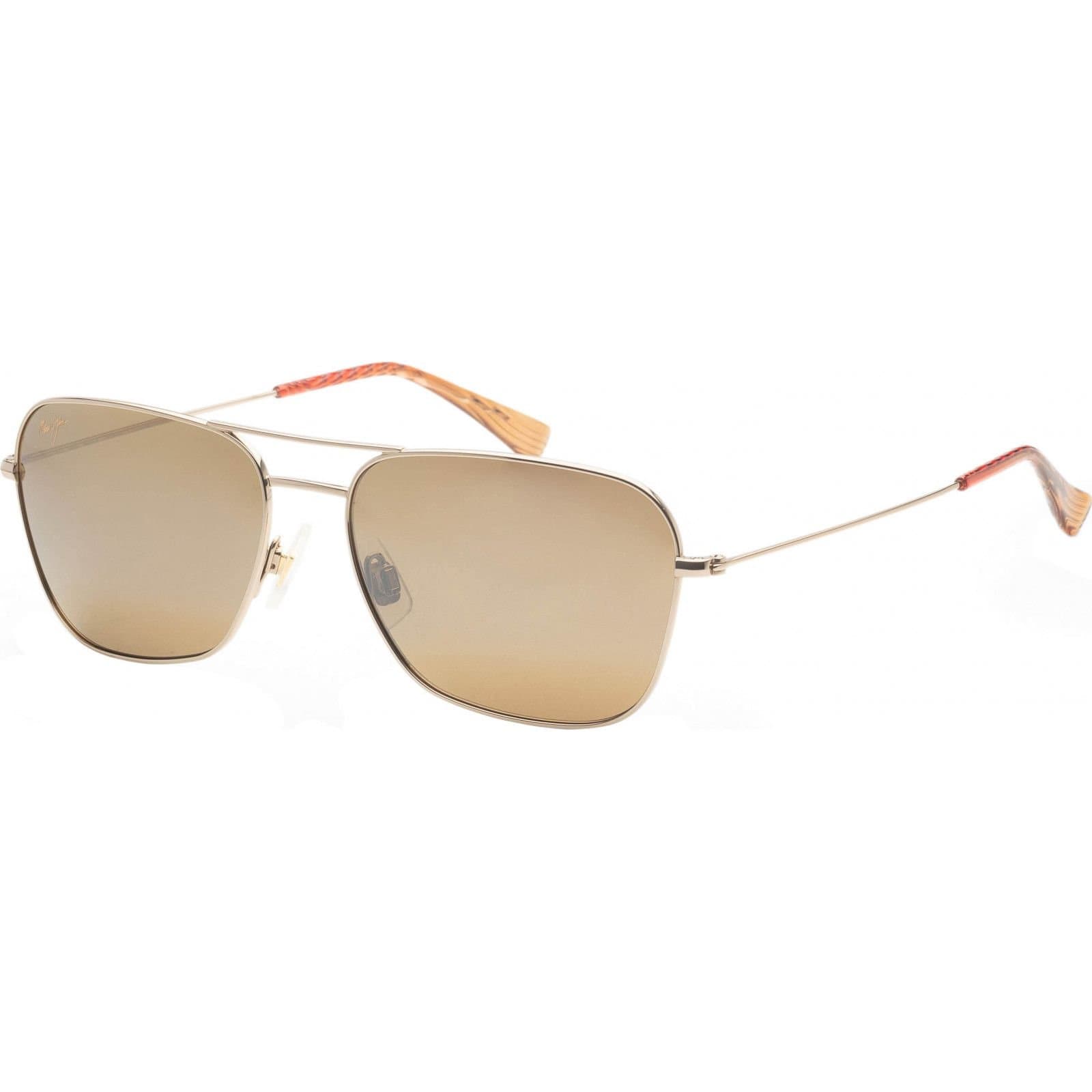 Maui Jim Maui Jim Men's MJ0675S-004 Naauao Square/Rectangle Sunglasses in Gold