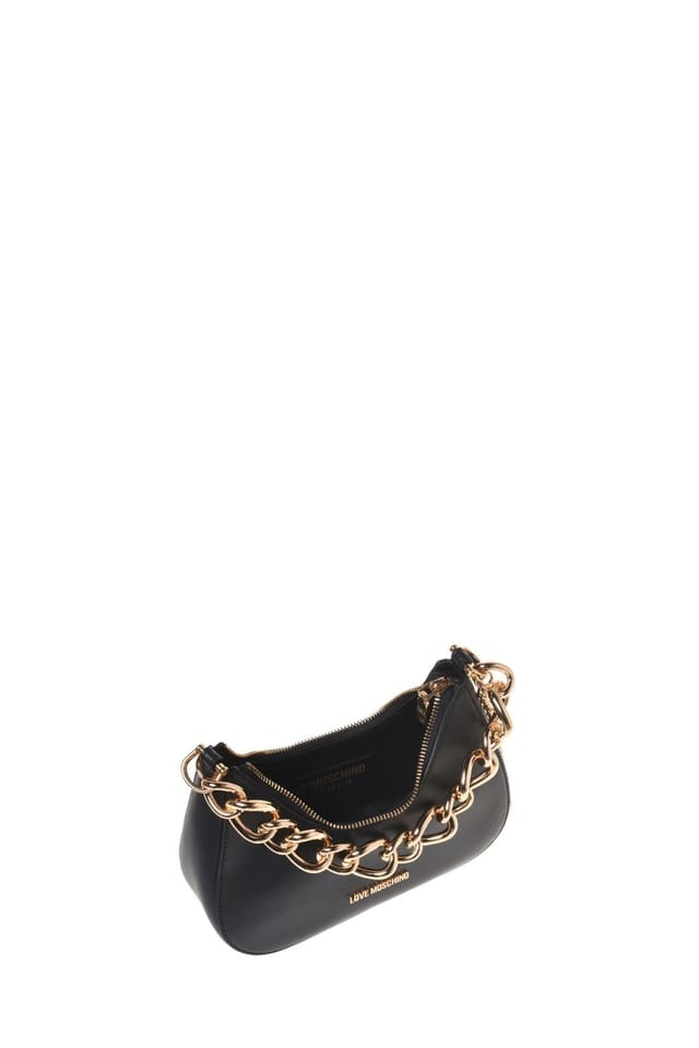 Love Moschino Love Moschino Women's Bright Love Hobo Chain Bag Black - 2