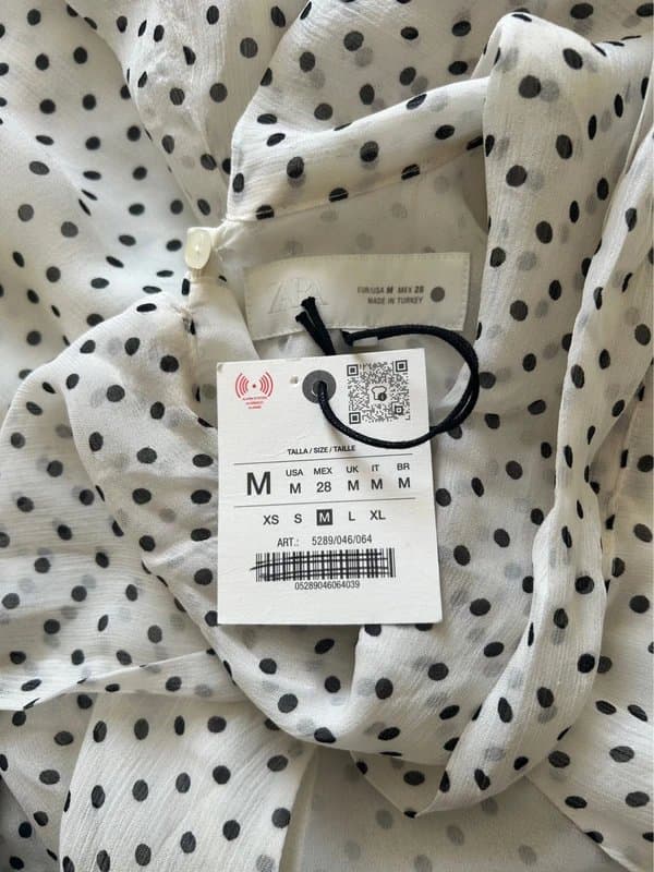 Zara Zara ZW Collection Polka Dot Halterneck Top - Size M (UK 10)