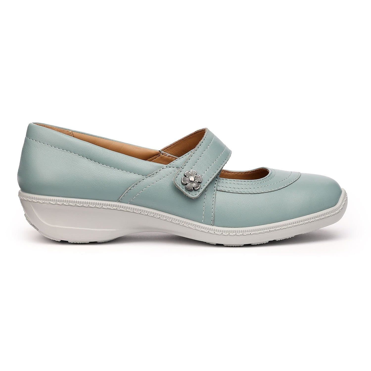 Hotter Hotter Women's Wide Fit 'Charity' Mary Janes in Duck Egg Blue