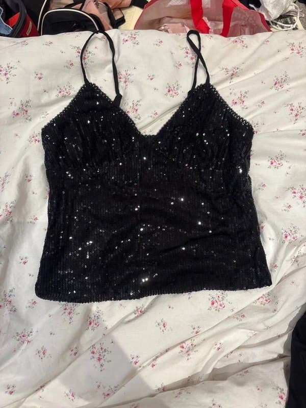 Bershka Sparkly vest top