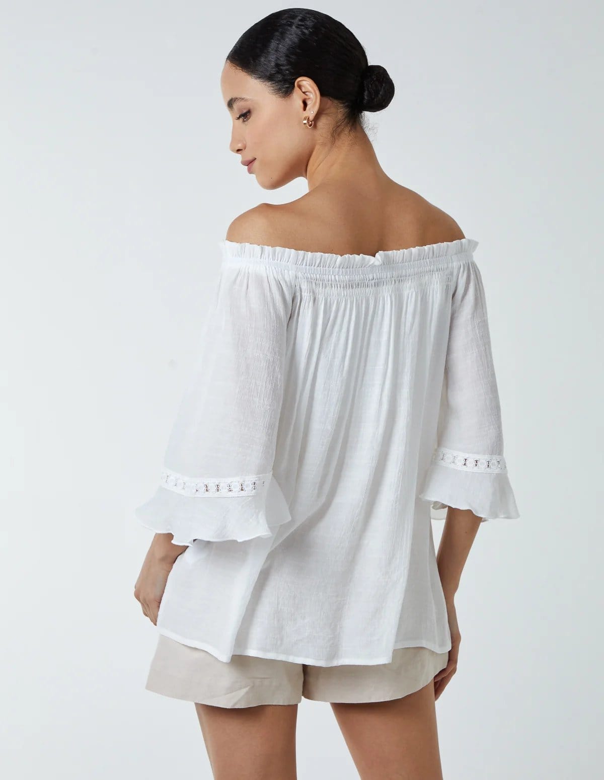 Blue Vanilla Bardot Tie Front Top - 4