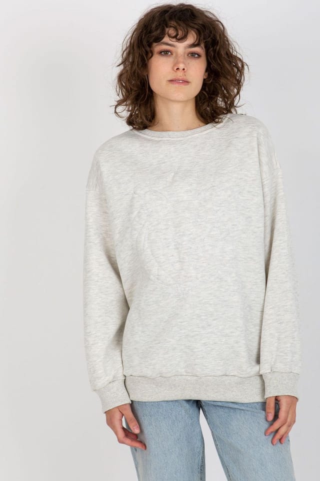 Love Lace Love Lace Women's Embroidered Long Sleeve Round Neck Blouse Style 174614 in Grey - 2