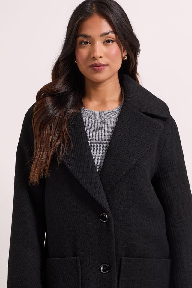 Dorothy Perkins Dorothy Perkins Women's Petite Pocket Detail Coat in Black - 2