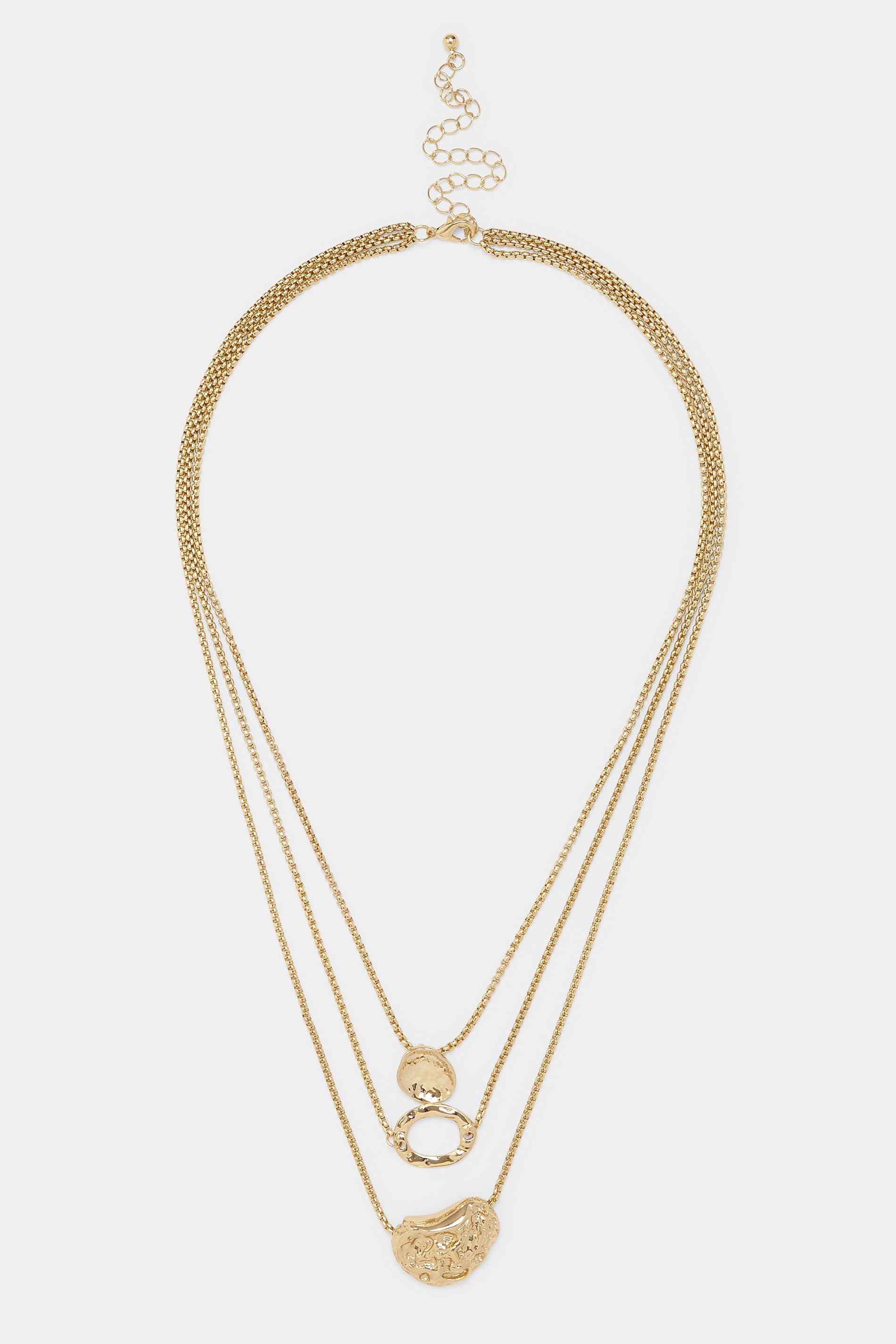 Yours Gold Tone Layered Pendant Necklace