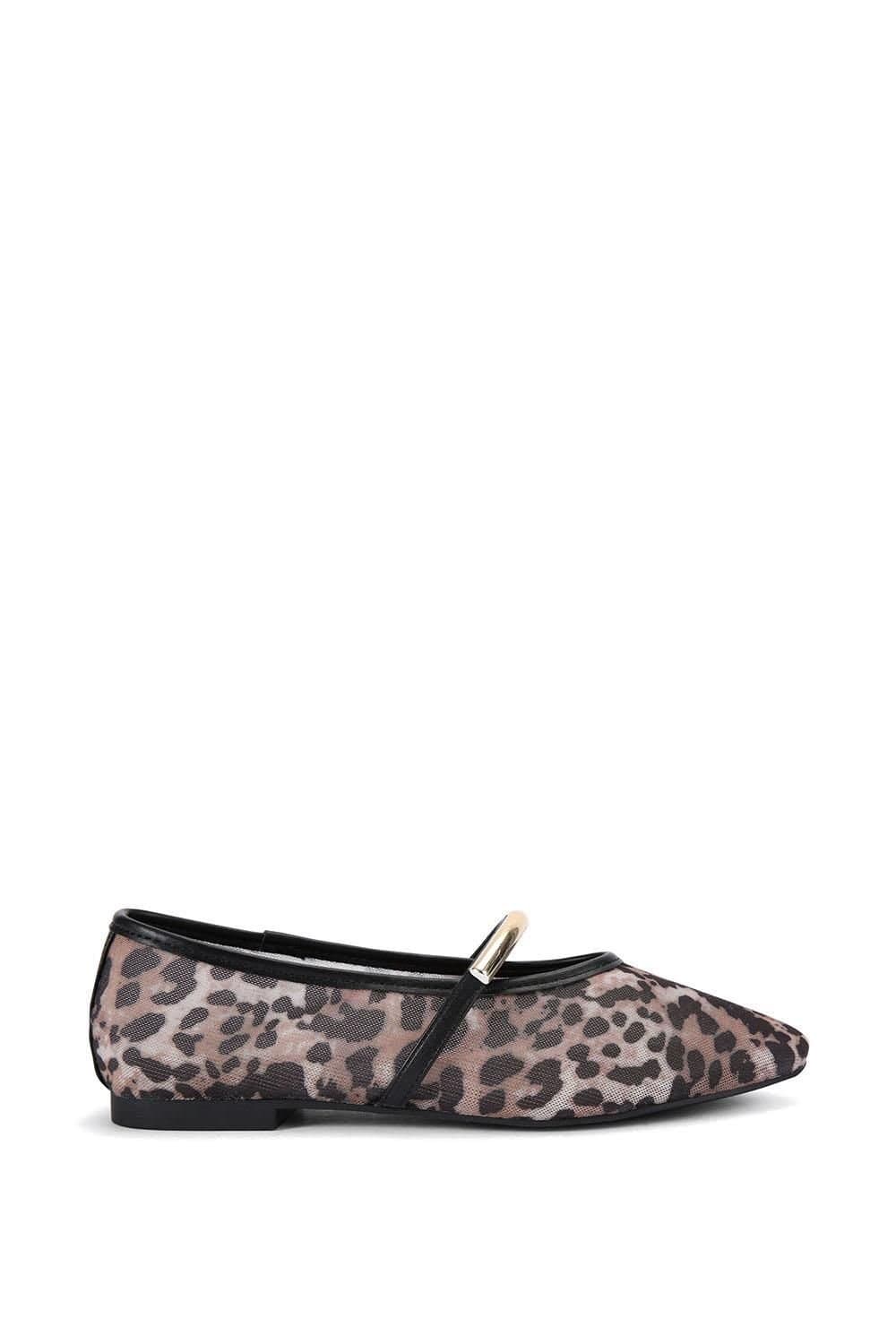 KG Kurt Geiger KG Kurt Geiger Light Brown Leopard Mesh Flats