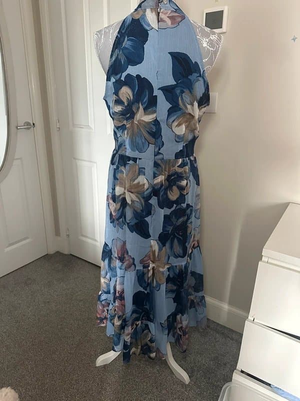 M&Co Stunning blue halter neck stess