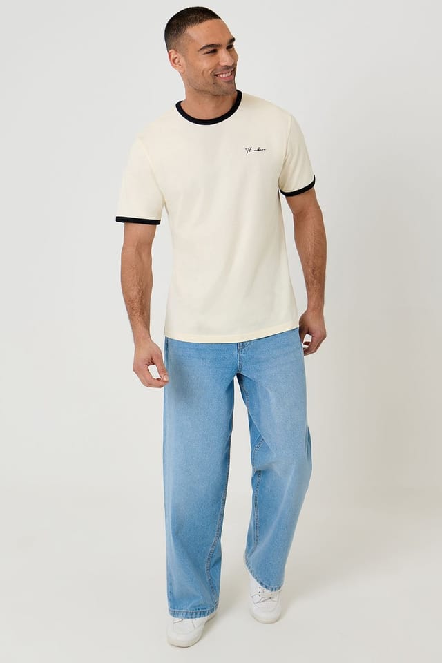 Threadbare Threadbare Men's Baggy Fit Jeans in Light Blue - 3