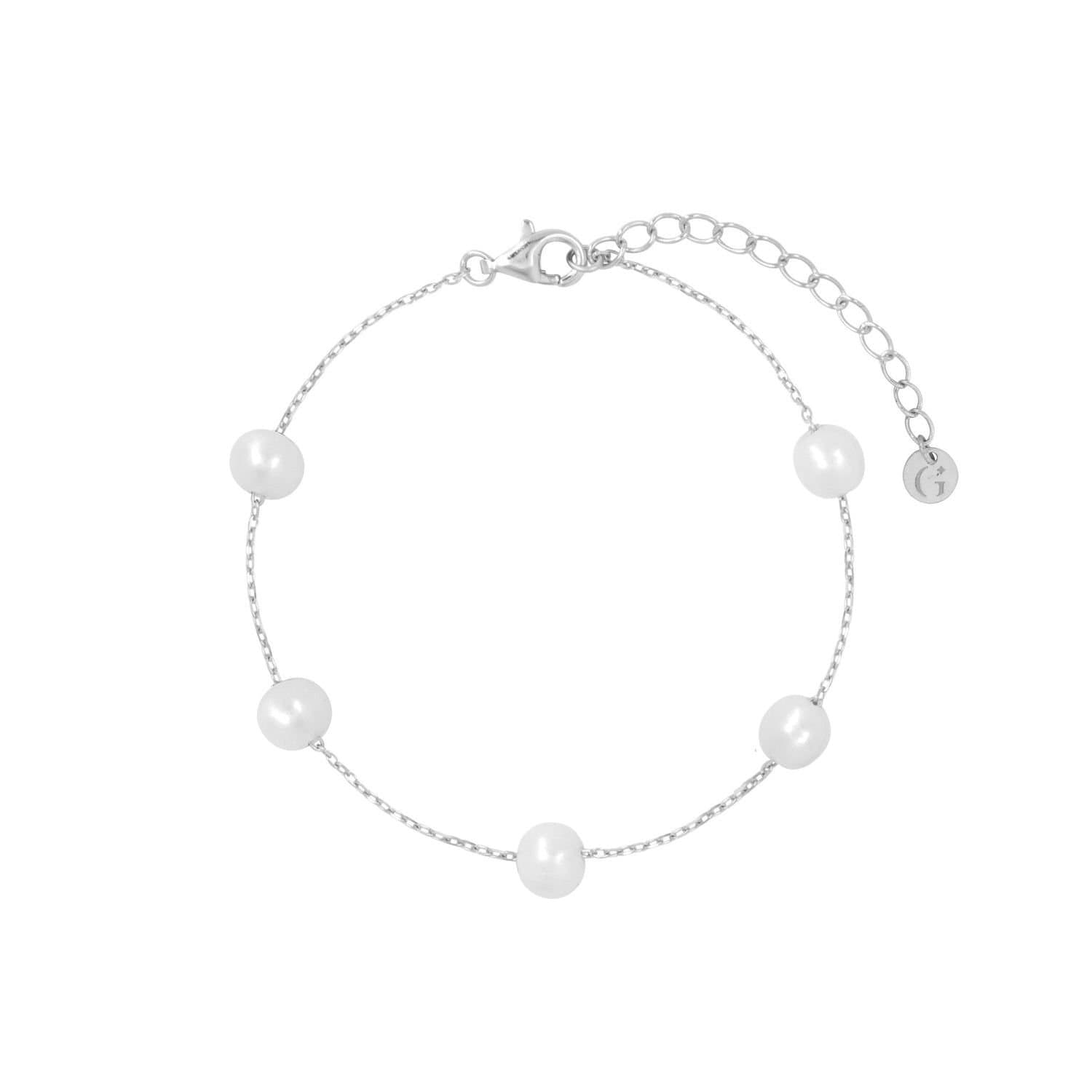 Gold Trip Gold Trip Women's Pearl Satellite Bracelet in Silver