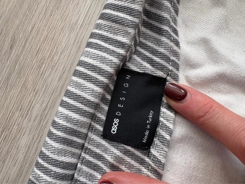 ASOS ASOS denim grey strip skirt