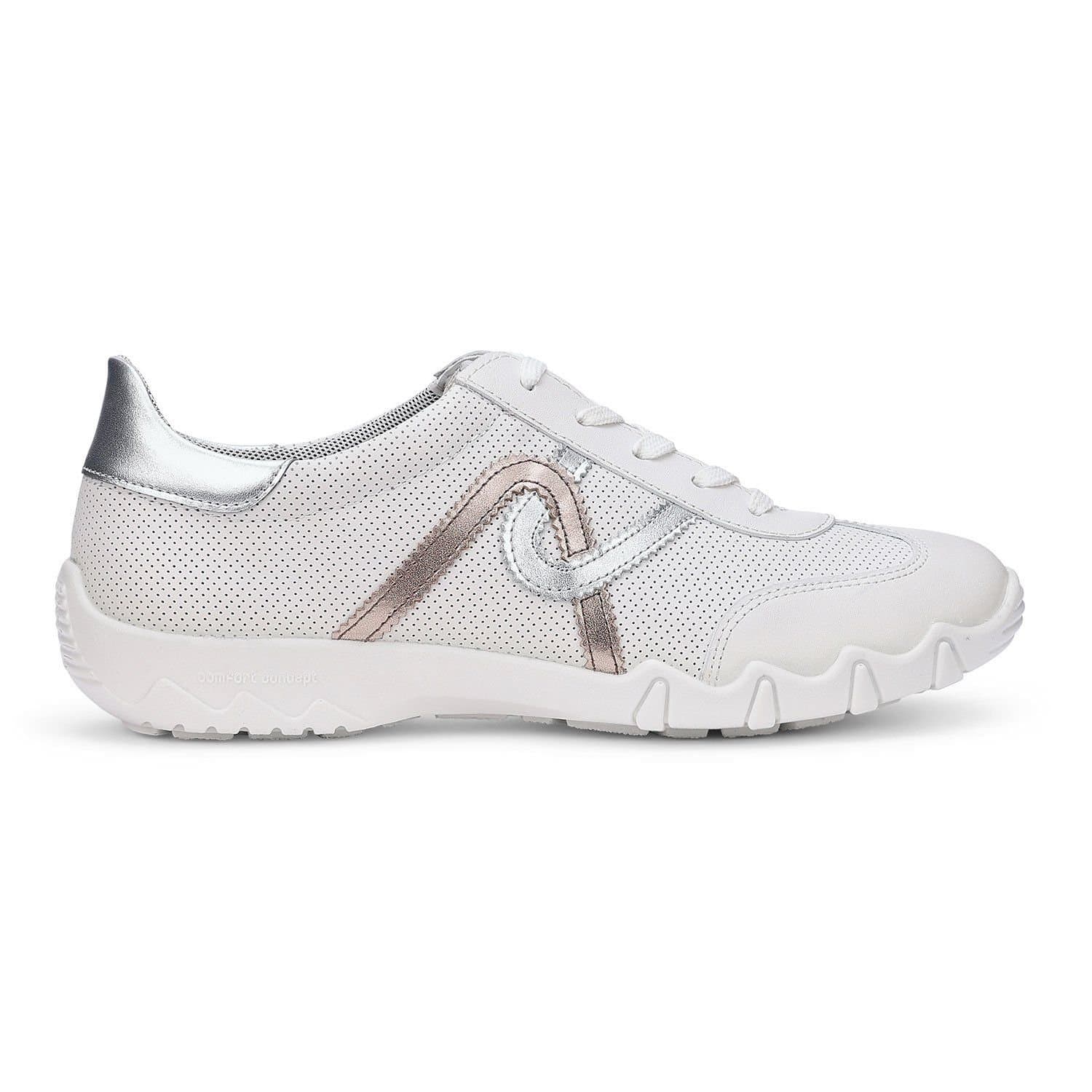 Hotter Hotter Women's Wide Fit 'Marianne' Leather Trainers in White