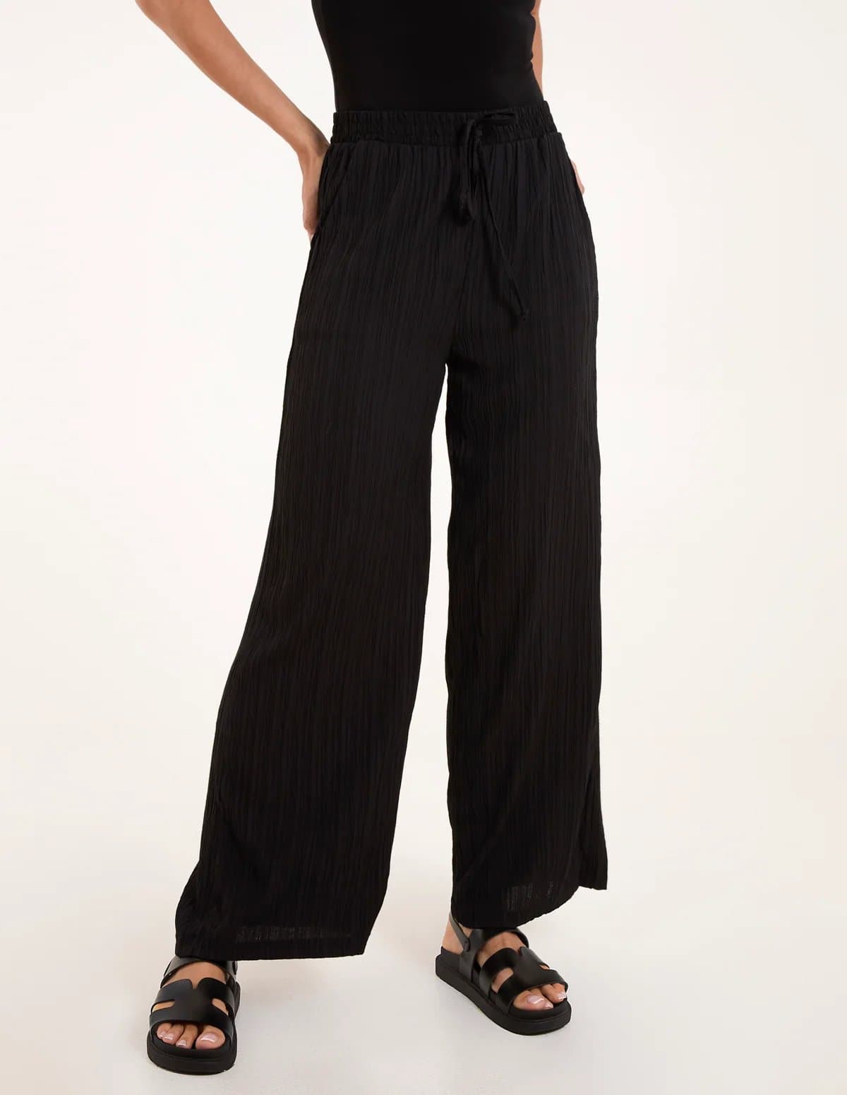 Blue Vanilla Drawstring Pocket Trouser Crinkle
