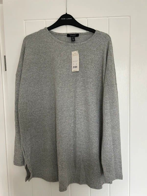New Look New Look Maternity Grey longline jumper size 12