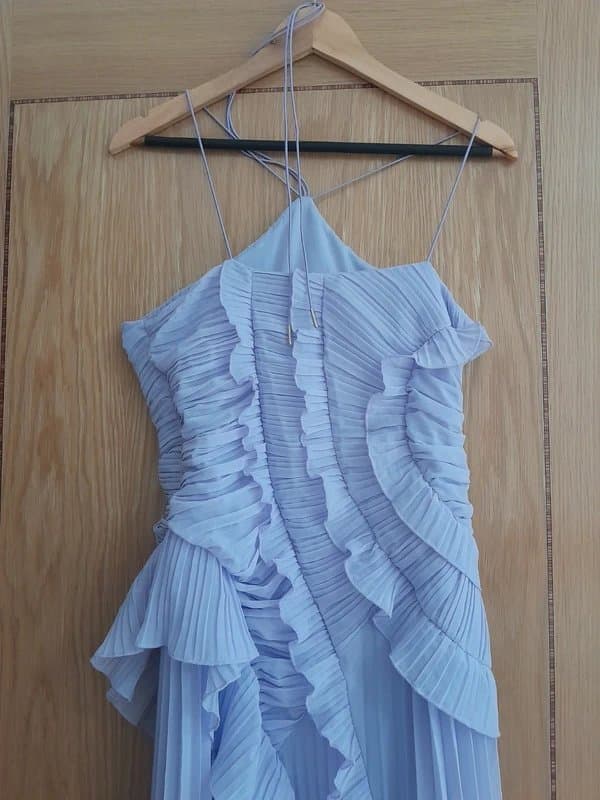 Wedding Lavander Ruffle Midaxi Dress