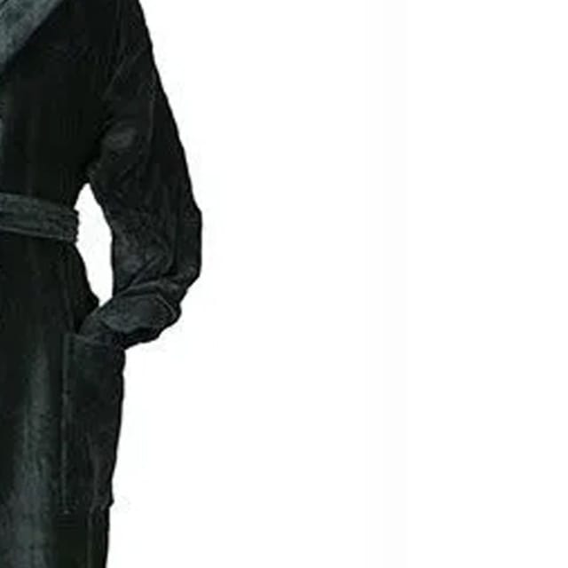 ARTG ARTG Women's Deluxe Velour Hooded Dressing Gown in Jet Black - 2