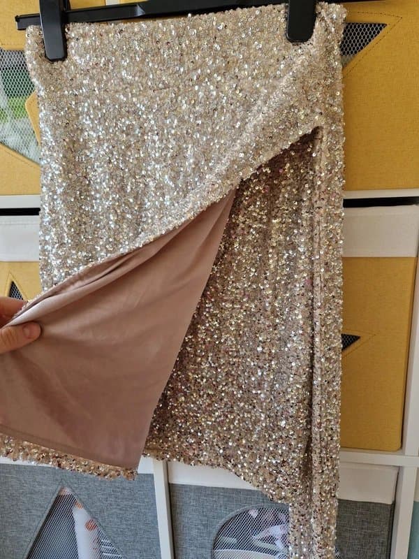 Never Fully Dressed Never fully dressed women's Silver Sequin Jaspre Mini Skirt size 12