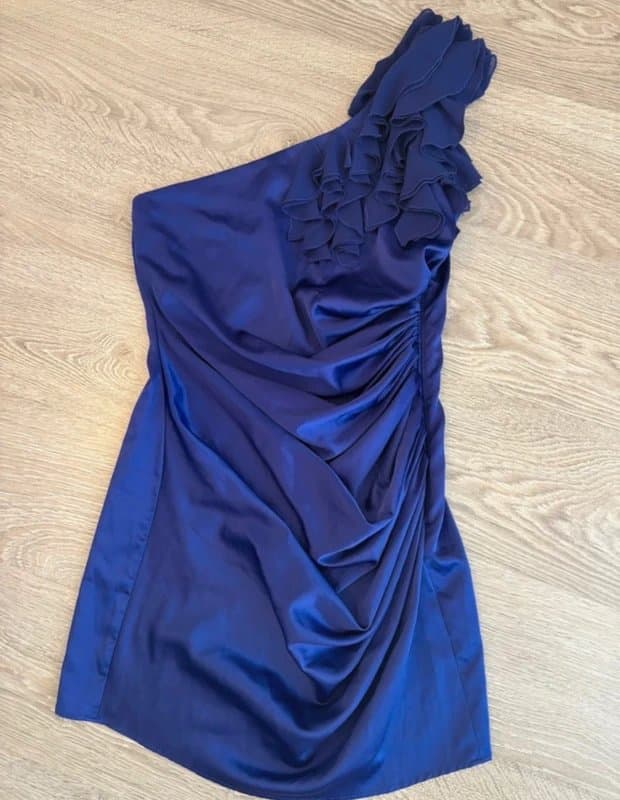 Next Next one should ruffle satin cocktail dress size 14