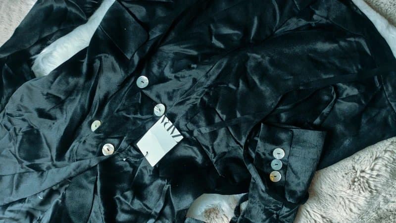 Zara ZARA Zara M 10 Zara long blazer dress Zara satin silky blazer