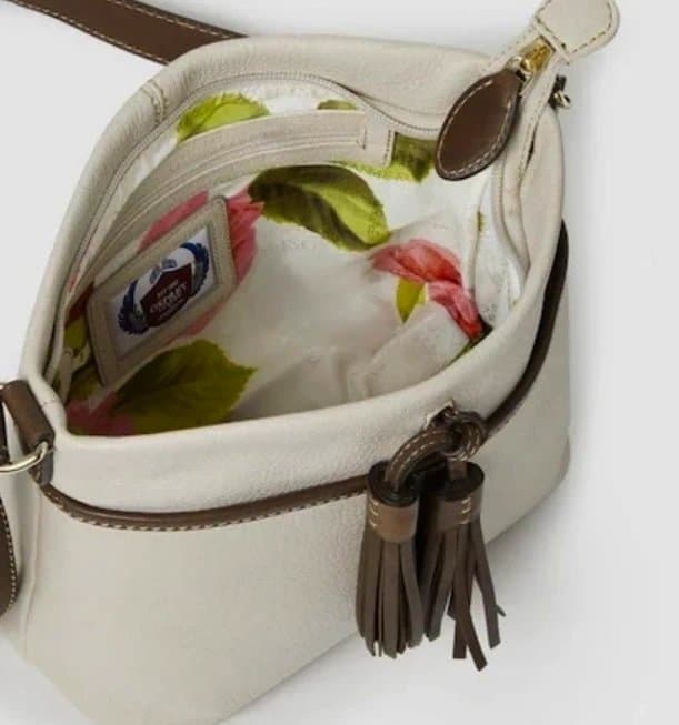 OSPREY LONDON Osprey “Savanna” Leather Crossbody Bag, Latte/Cream - Hardly Used