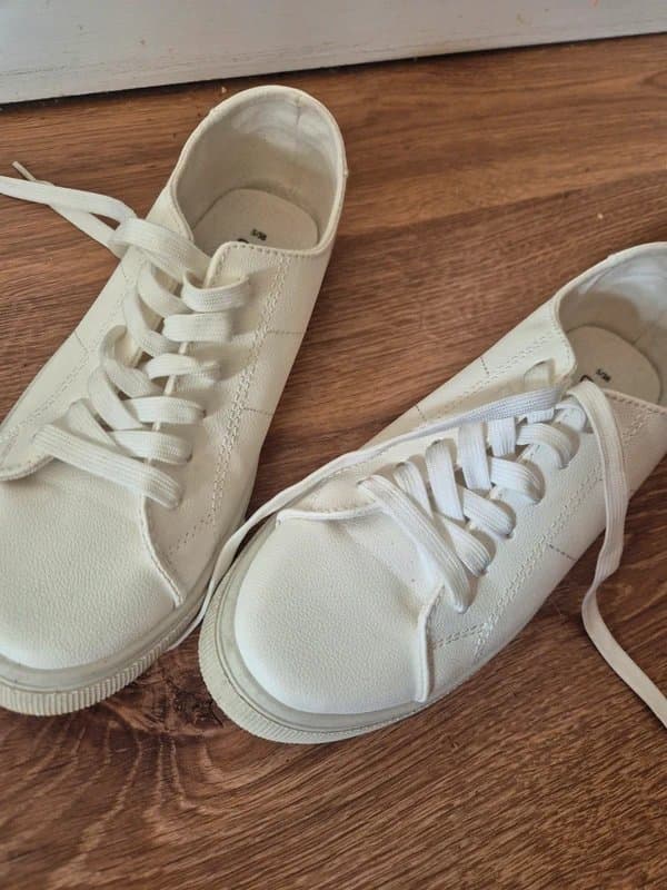 New Look White leather look New Look comfort trainers