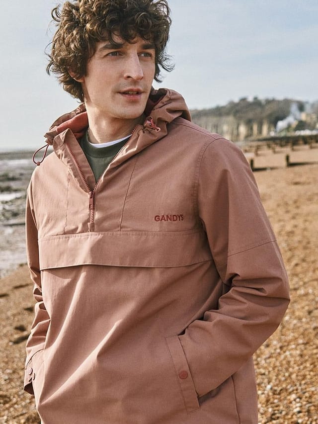 Gandys Gandys Men's Alberta Water resistant Fleece Lined Overhead Jacket in Pink - 2