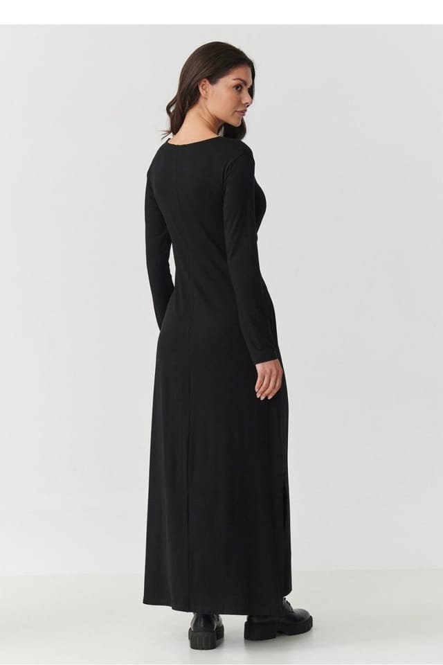 Love Lace Love Lace Women's Viscose Maxi Dress With Tie in Black - 2