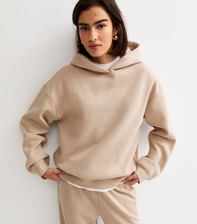 New Look Women's Camel Jersey Pullover Hoodie New Look - 3