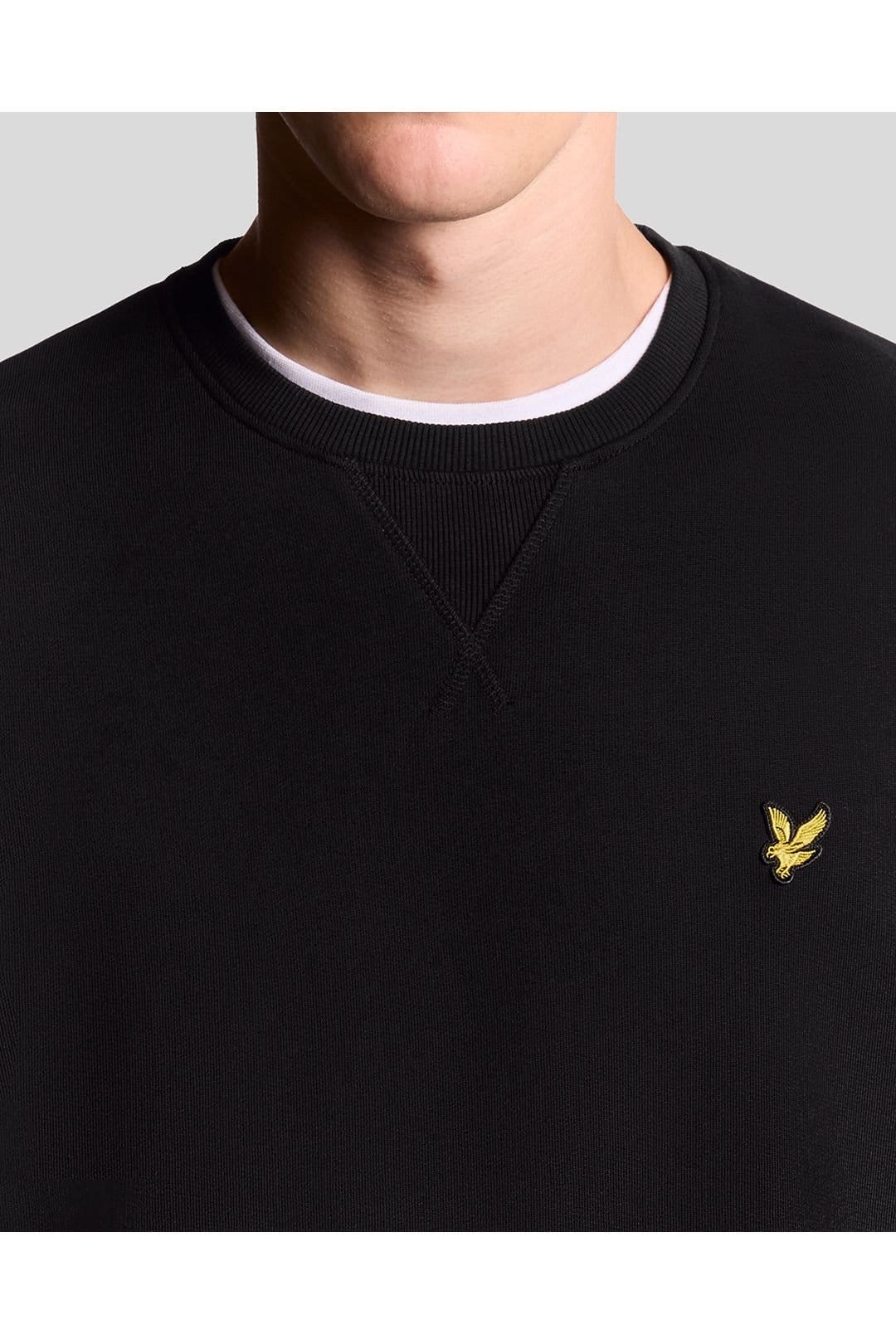 Lyle & Scott Lyle & Scott Men's Crew Neck Sweatshirt Jet Black - 4