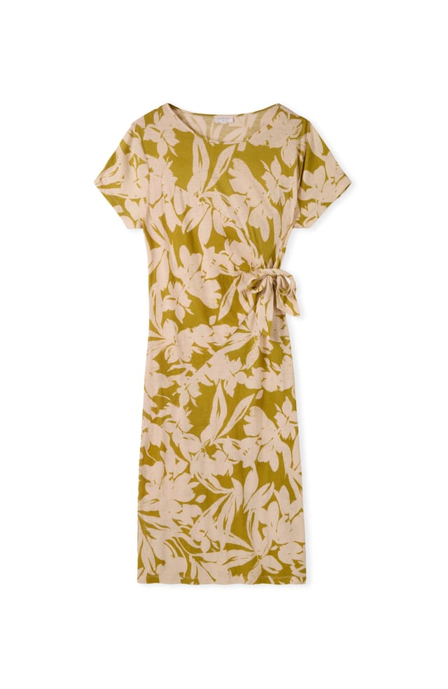 Celtic & Co Celtic & Co Women's Knot Detail Jersey Dress in Olive - 2