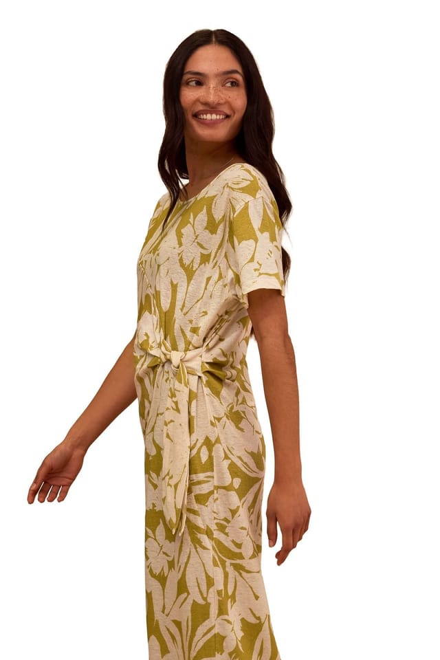 Celtic & Co Celtic & Co Women's Knot Detail Jersey Dress in Olive - 3