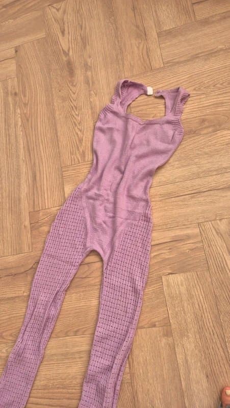 Misspap Lilac purple playsuit jumpsuit knitted holiday night out festival misspap