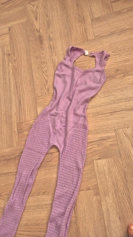 Misspap Lilac purple playsuit jumpsuit knitted holiday night out festival misspap - 1