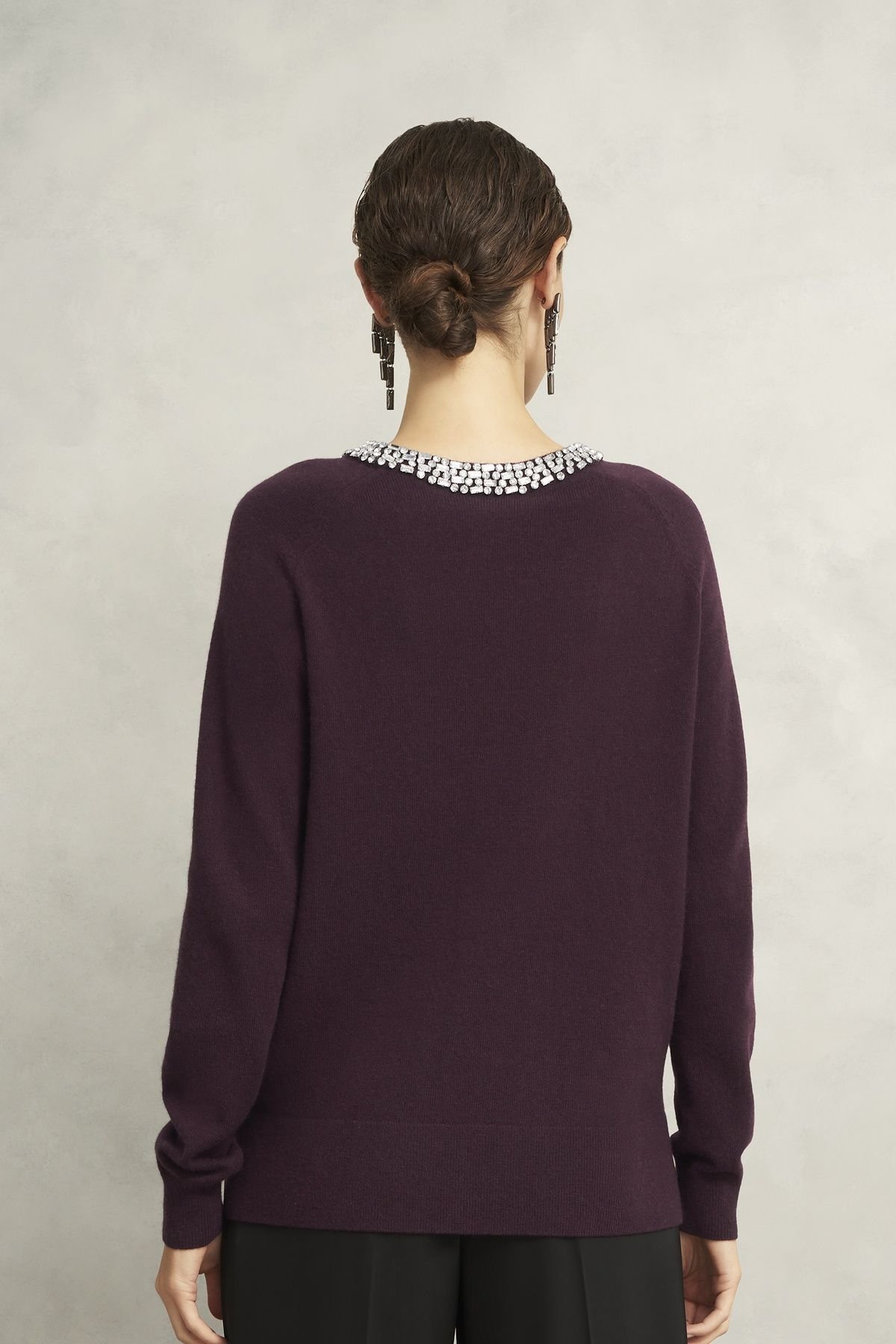 Hobbs London Hobbs London Women's Sherry Jumper in Aubergine - 4