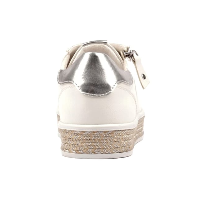 Lunar Lunar Women's Hallie Faux Leather Trainers in White - 2