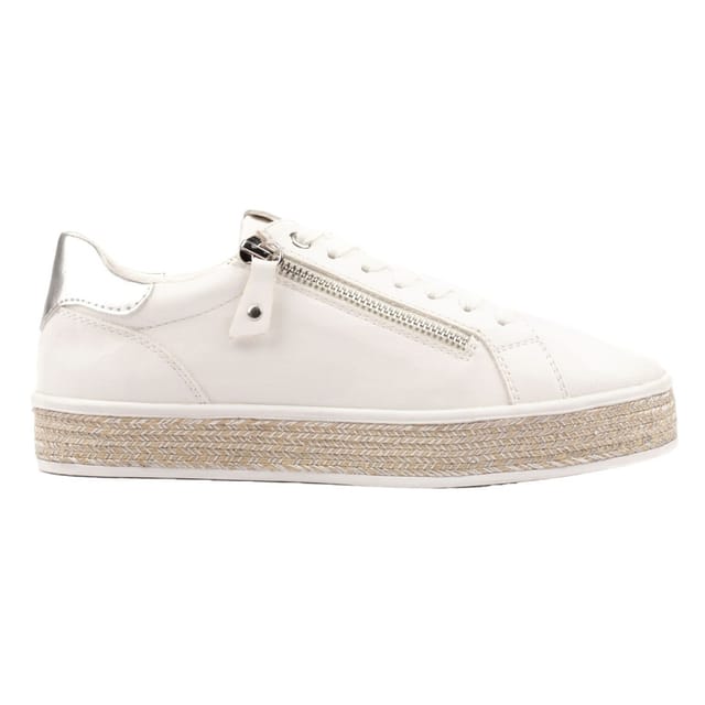Lunar Lunar Women's Hallie Faux Leather Trainers in White - 3