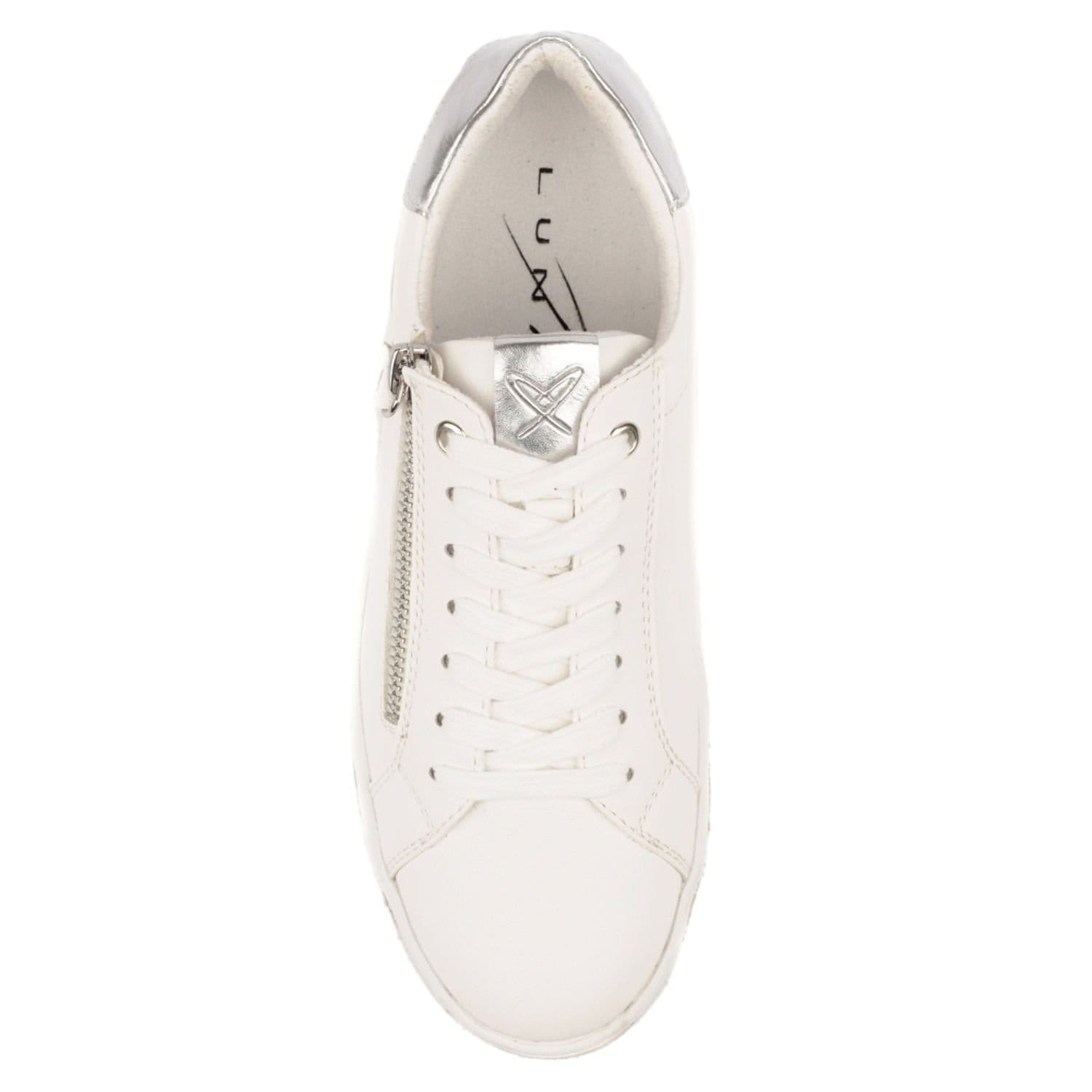 Lunar Lunar Women's Hallie Faux Leather Trainers in White - 4