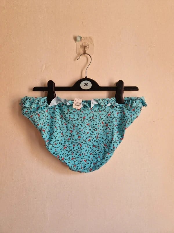 Boux Avenue Turquoise Floral Bikini Bottoms UK 16