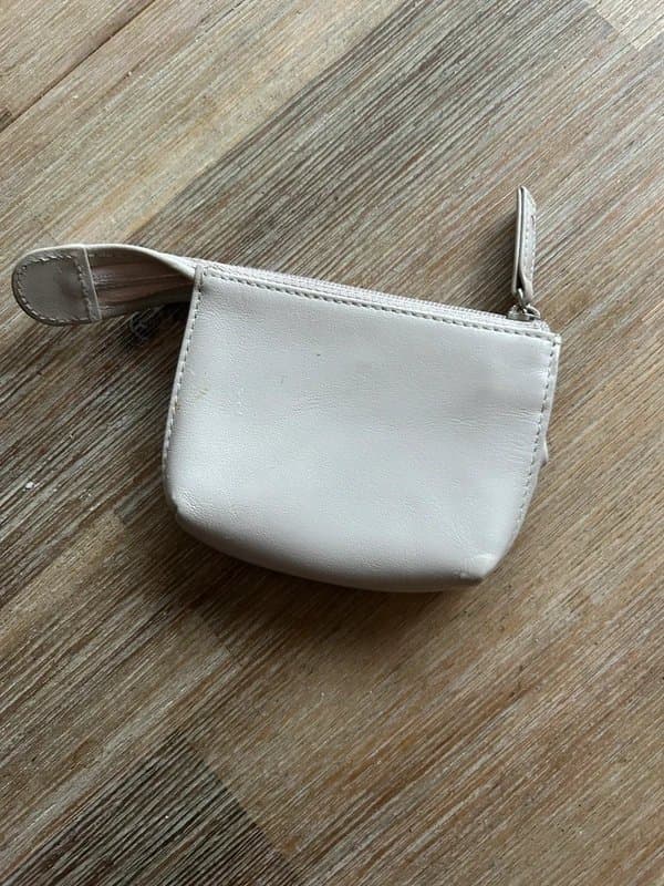 Radley 🖤🐶 Radley Cream Leather Dog Appliqué Zip Coin Purse Keyring – Small Wallet / Pouch 🐶🖤