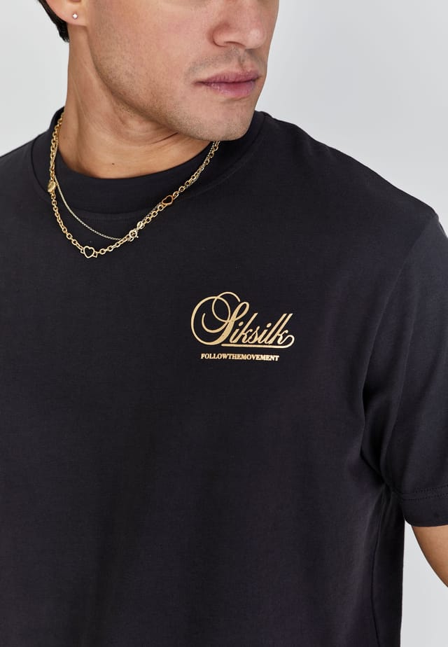 SikSilk SikSilk Men's Graphic T-Shirt in Black - 2