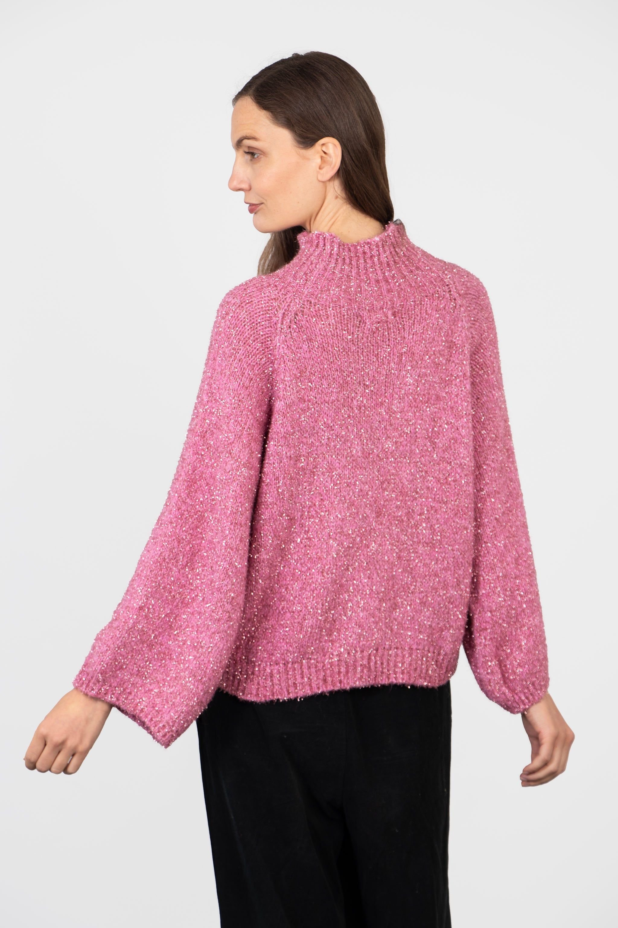Sarta Sarta Women's Riley Cropped Box Jumper - Pink - 3