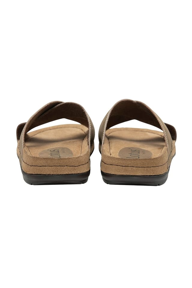 Lotus Lotus Men's 'Salcombe' Leather Mule Sandals in Natural - 3