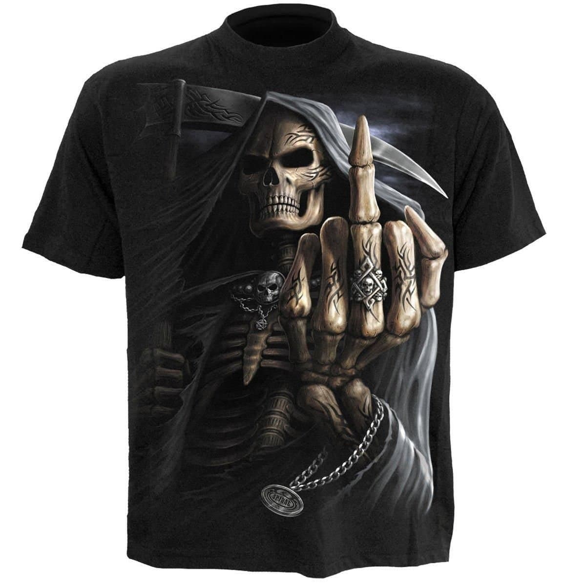 Spiral Spiral Men's BONE FINGER - T-Shirt Black