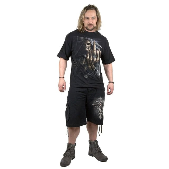 Spiral Spiral Men's BONE FINGER - T-Shirt Black - 2