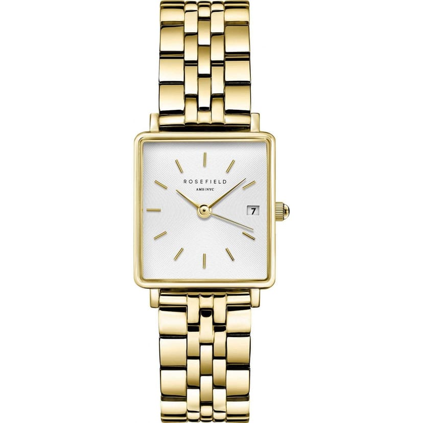 Rosefield Rosefield Women's QMWSG-Q021 Boxy 22mm Quartz Watch in Gold - 1
