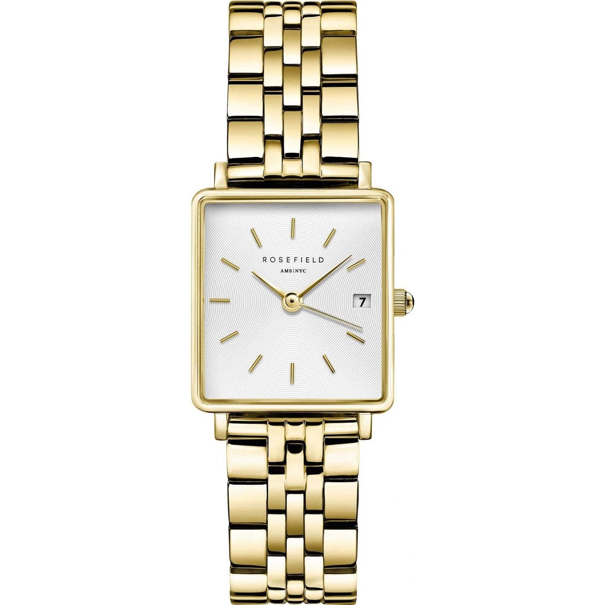 Rosefield Rosefield Women's QMWSG-Q021 Boxy 22mm Quartz Watch in Gold - 1
