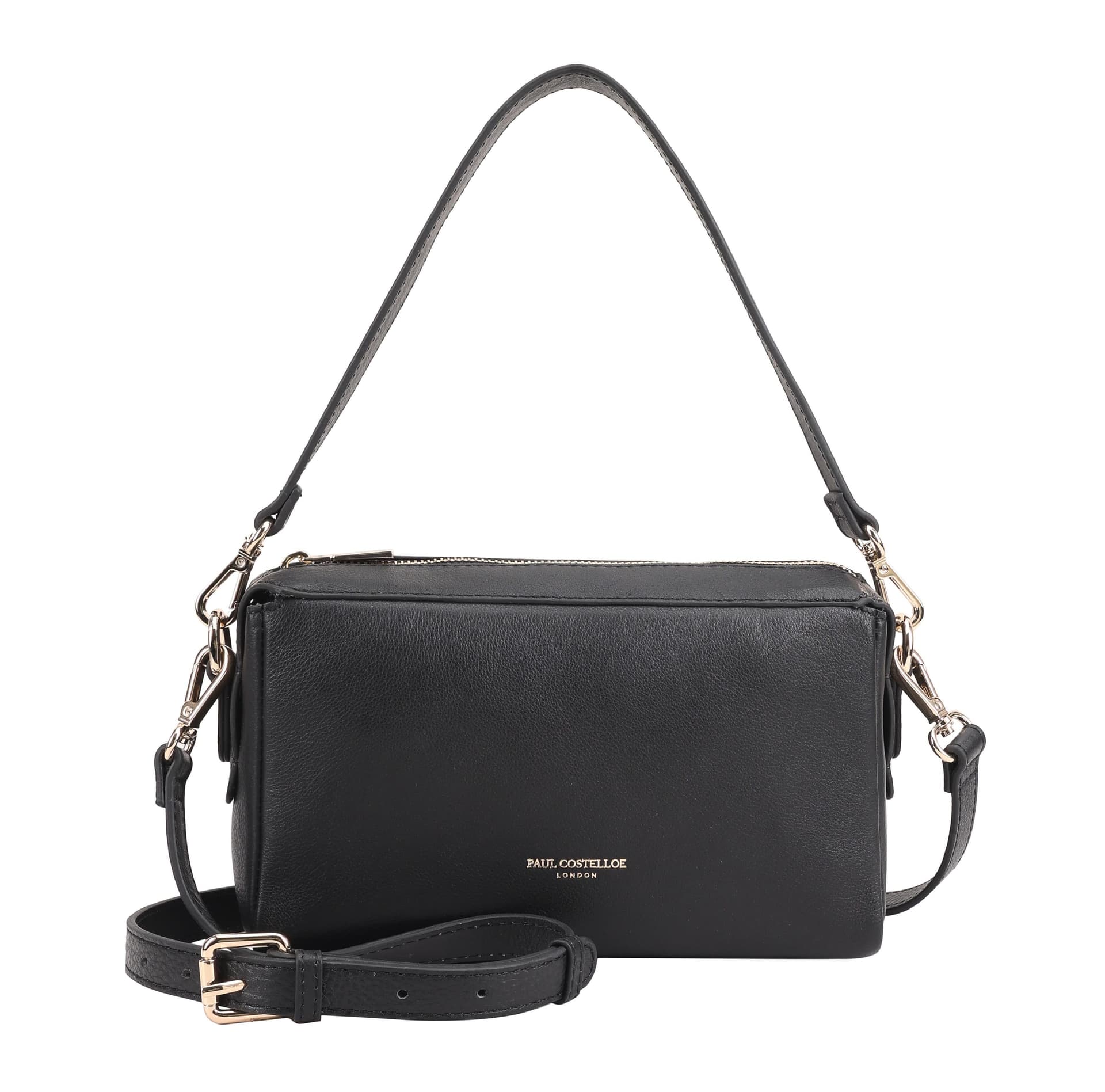 Paul Costelloe Paul Costelloe Women's Hazel Leather Multi Way Bag in Jet Black