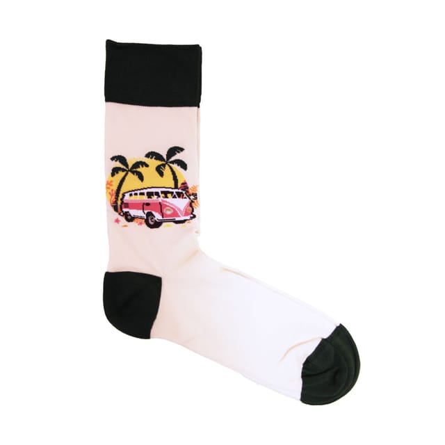 Simply Essentials Simply Essentials Men's Toys Campervan Socks in Cream - 3