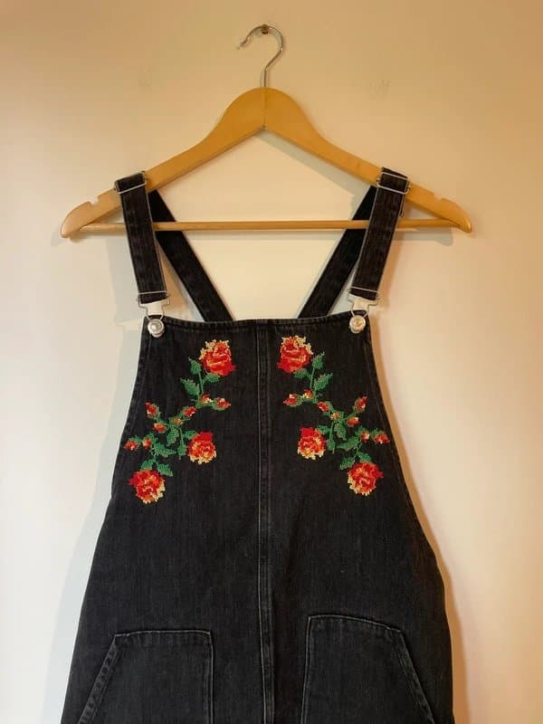 Topshop Denim pinafore dress