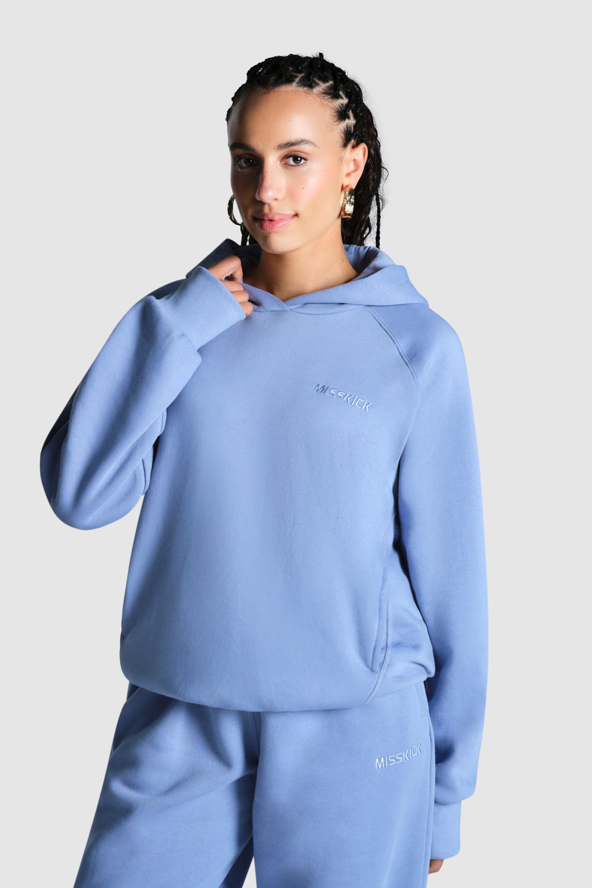 Miss Kick Light Blue Over-the-Head Hoody