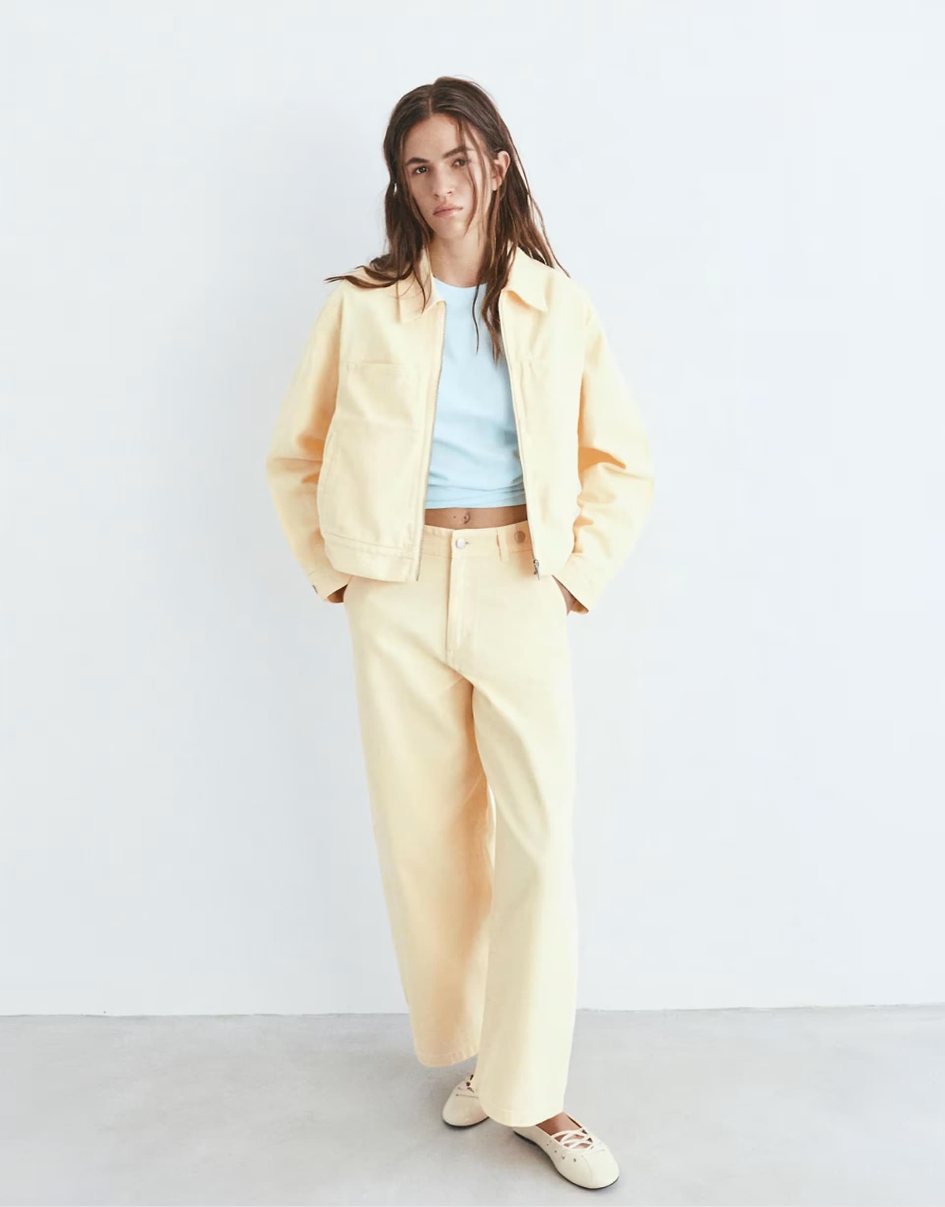 ASOS Pull&Bear utility set in yellow